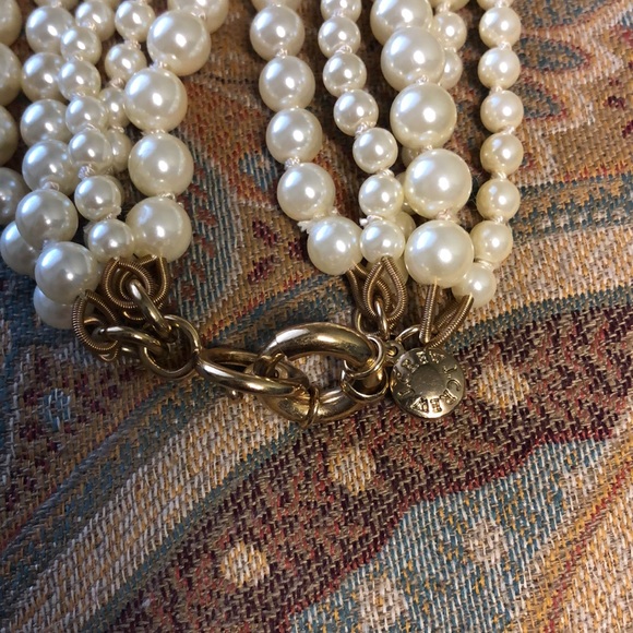 Jcrew Pearl Twisted Multistrand Hammock chain faux necklace - Picture 2 of 2